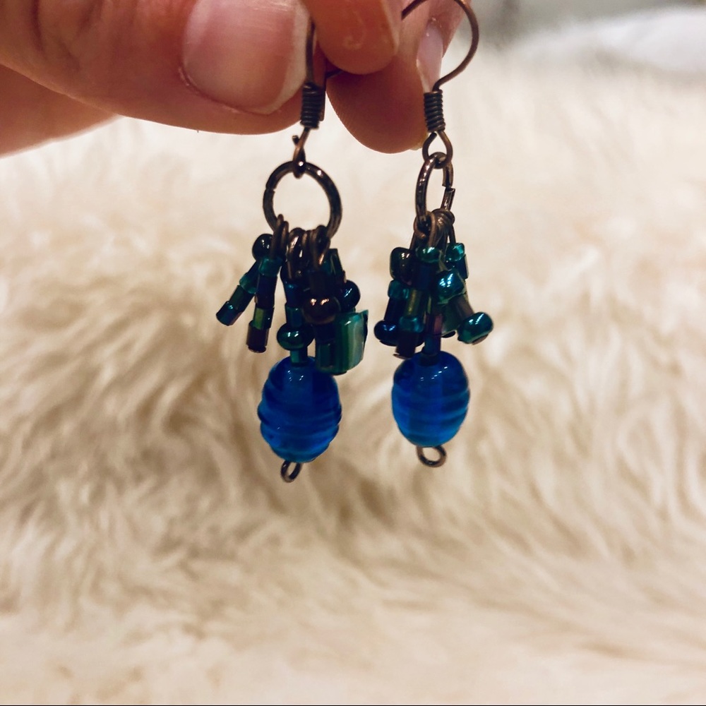 Blue dangle earrings 💙 - Picture 3 of 3